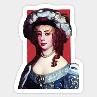 English Philosopher Lady Margaret Lucas Cavendish illustration Sticker